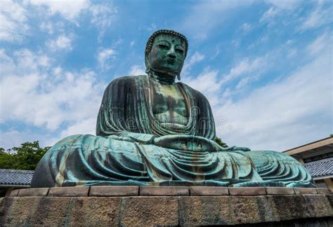 Grande Buda Famosa No Templo De Kamakura Daibutsu Foto De Stock