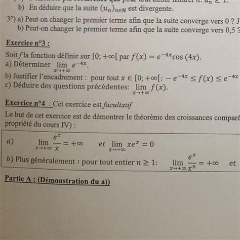 Bonjour Jaurais Besoin Daide Pour Mon Dm De Math Matiques Il Est