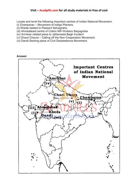 SOLUTION Cbse 10 Th Class Sst Map Most Important Questions Studypool