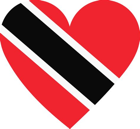 Trinidad And Tobago Flag In The Shape Of A Heart 11659088 PNG