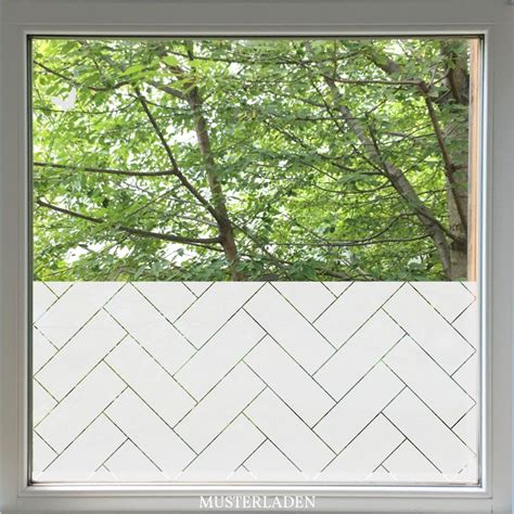 Geometric Privacy Window Film With Herringbone Pattern - Etsy