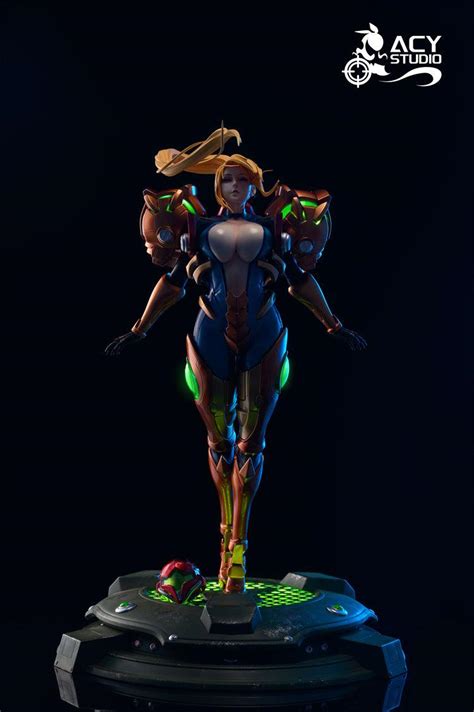 Samus Aran With LED Metroid Resin Statue Acy Studio Pre Order