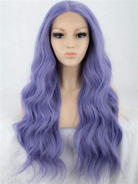 Lavender Long Curly Long Synthetic Lace Front Wig Sny004 Synthetic Wigs Donalovehair