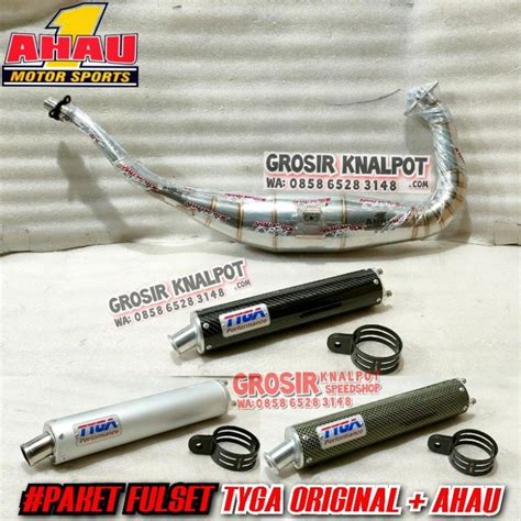 Jual Paket Ful Original Knalpot Tyga Carbon Plus Perut Chamber Ahau