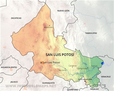 San Luis Potosí Map