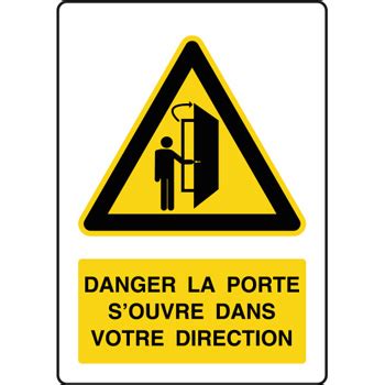 Panneau Vertical Danger La Porte S Ouvre Direction Virages