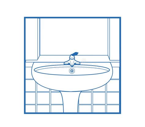 Icono Del Lavabo Del Cuarto De Ba O Ilustraci N Del Vector