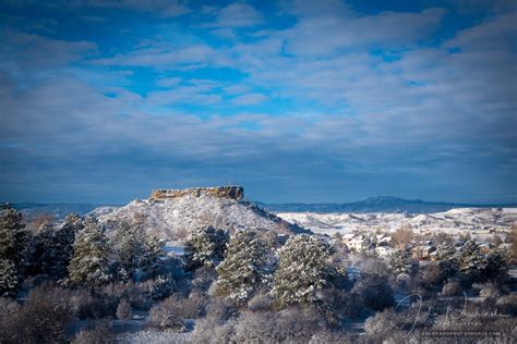 Sunrise Photograph Of Castle Rock Colorado After Late Winter Snow