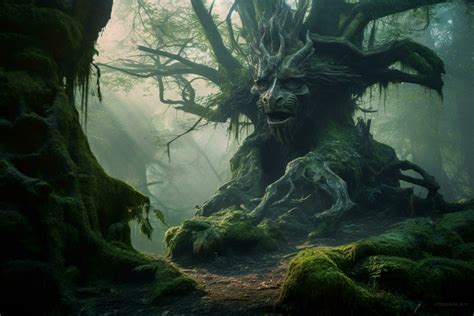 An ancient forest with mystical creatures 30623929 Stock Photo at Vecteezy