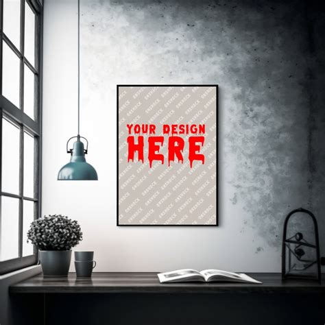 Creepy Frame Mockup Design For Your Horror Posters Display On Online