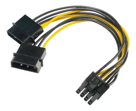 Cabo Para Gpu Placa De V Deo Pinos Pcie Via Molex Duplo