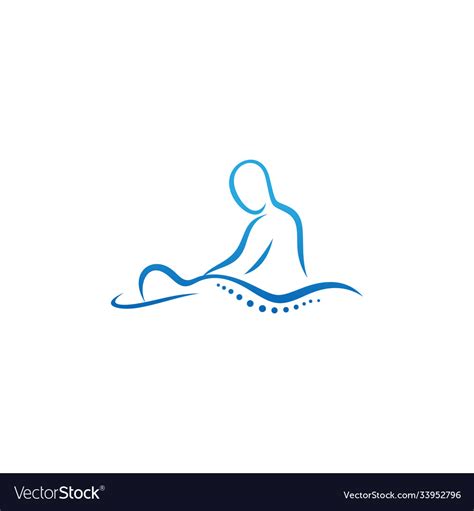 Massage Icon Relaxing Leisure Icon Royalty Free Vector Image