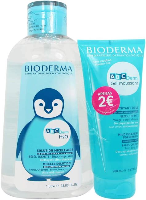 Bioderma Abcderm Pack H2o Micellar Solution 1l Mild Cleansing Foaming