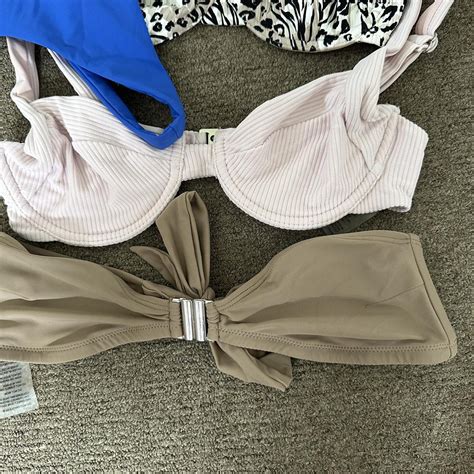 Glassons Brown Bikini Bandeau Size Glassons Light Depop