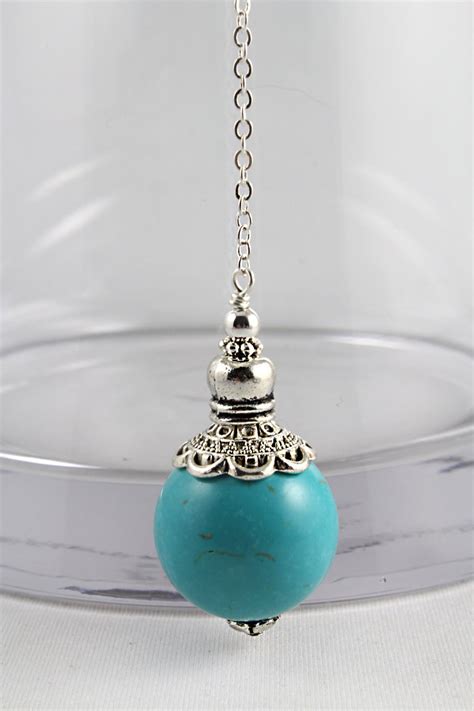 Turquoise Pendulum Gemstone Pendulum Crystal Pendulum Etsy