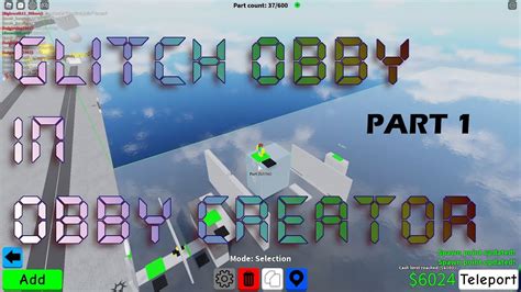 Making The Best Glitch Obby In Obby Creator Part 1 Youtube