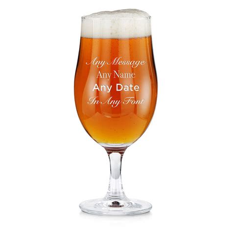 Personalised Stemmed Pint Beer Glass By Engravers Guild