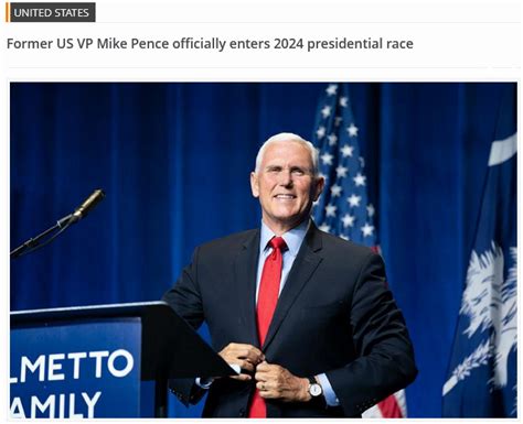 Former Us Vp Mike Pence Officially Enters 2024 Presidential Race By