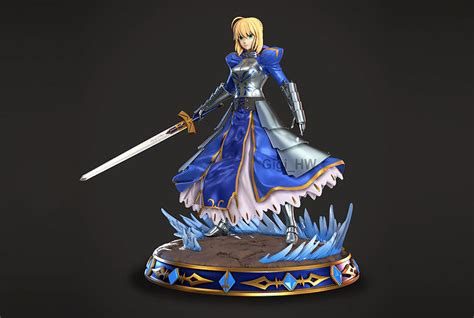 Saber From Fate Stay Night Unlimited Bladeworks D Model D Printable