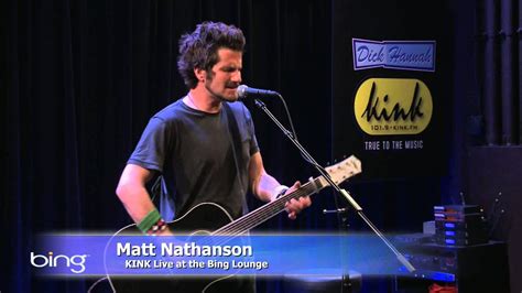 Matt Nathanson Modern Love Bing Lounge Youtube