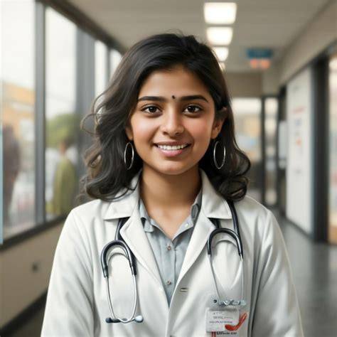 Young Indian Female Doctor Image Premium Ai Generated Image