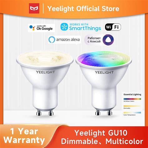 Yeelight Led Gu Pode Ser Escurecido Inteligente L Mpada Led Colorido