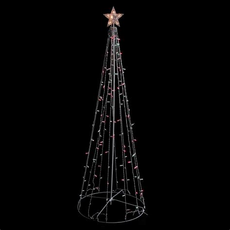 6 Multi Color Led Lighted Cone Tree Outdoor Christmas Decoration Patio Lawn And Garden