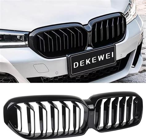 Amazon Dekewei G Grille Double Slats Gloss Black Grill Front