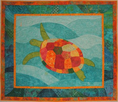 Sea Turtle Quilt Pattern Free Sandy The Sea Turtle Quilt Pattern Is An