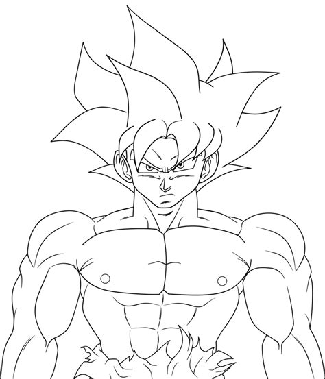 Goku Limit Breaker!? Base Form Lineart by DragonBallAffinity on DeviantArt