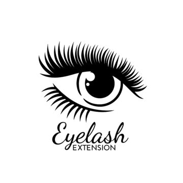 Eyelash Extensions Vector Art PNG Eyelash Extension Logo Isolated On