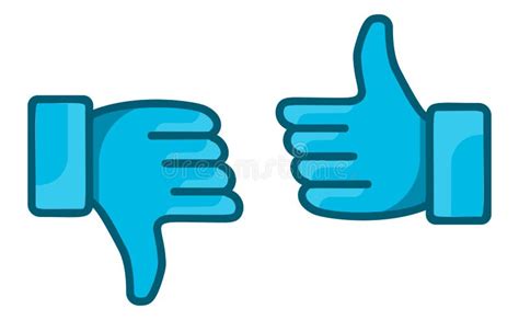 Thumbs Up And Thumbs Down Vector Illustration Stock Vector