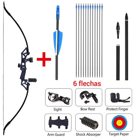 Arco E Flecha Metal 45 50 Libras Universal Seta Carbono Shopee Brasil