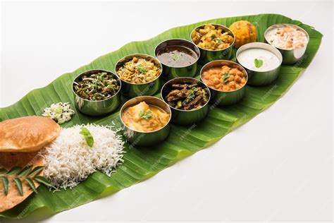 Premium Photo Traditional South Indian Meal Or Food Served On Big