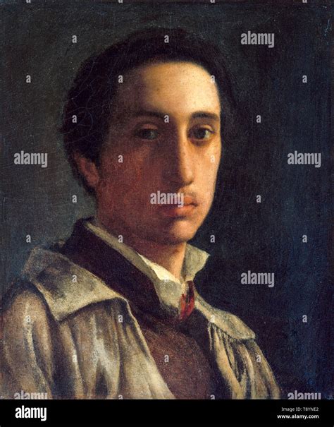 Edgar Degas 18341917 Self Portrait In Oils Circa 1855 Stock Photo