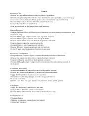 Bio Exam Outline Maley Docx Exam Evolution Of Sex Explain How Sex And Recombination