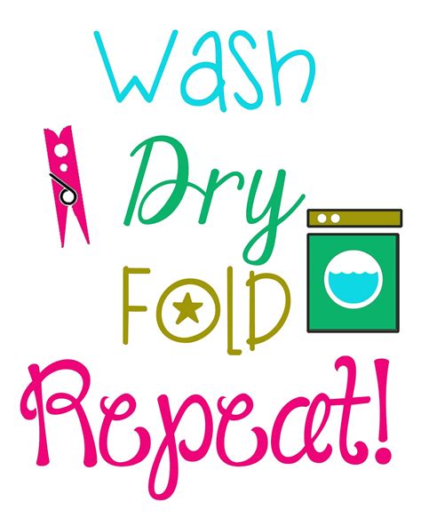 Laundry Printable Signs