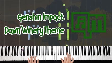 Genshin Impact Dawn Winery Theme Synthesia Piano Tutorial YouTube