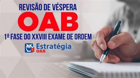 Revisão OAB aulas ao vivo para o XXVIII Exame de Ordem