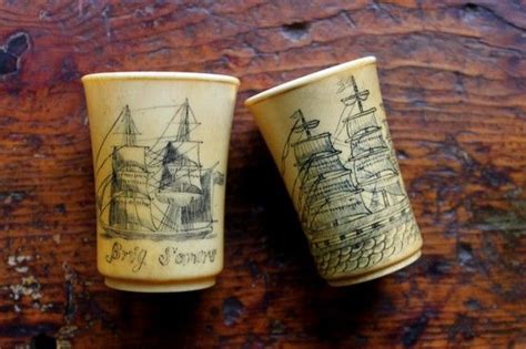 Two Carved Bone Shot Glasses Bone Carving Shot Glasses Carving