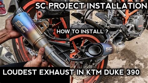 How To Install Aftermarket Exhaust In Ktm Duke 390 Sc Project