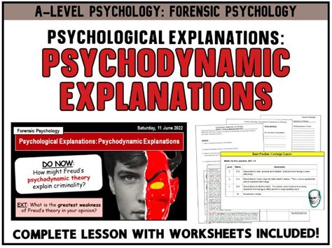 Psychological Explanations Of Offending Lesson Bundle A Level