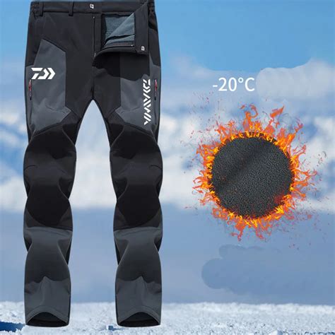 Daiwa pantalon de pêche en velours épais pour homme imperméable