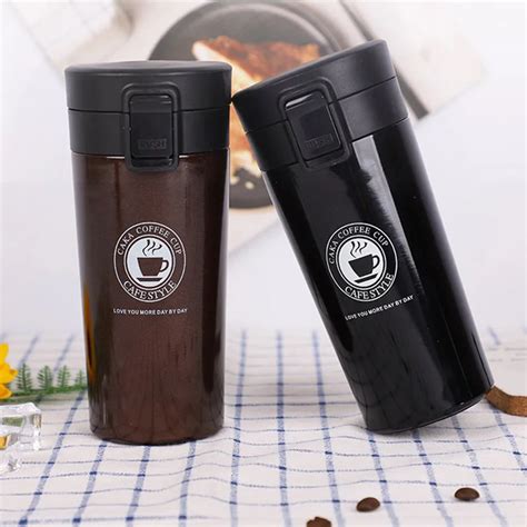 Ml Double Wall Stainless Steel Coffee Thermos Cups Mugs Leak Proof