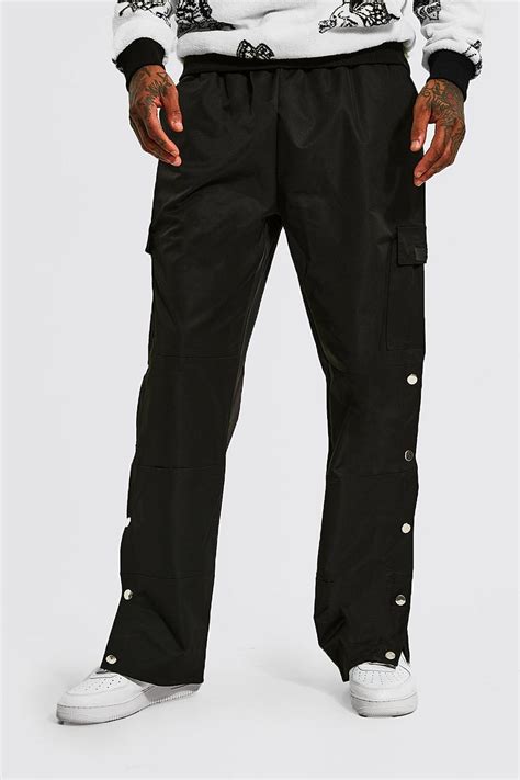 Official Man Straight Leg Cargo Trousers Boohoo Uk