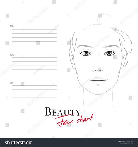 Beauty Face Chart Beautiful Woman Face Chart Royalty Free Stock