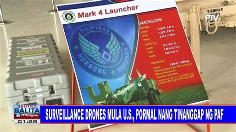 Surveillance Drones Mula US Pormal Nang Tinanggap Ng PAF Ugnayan Ng