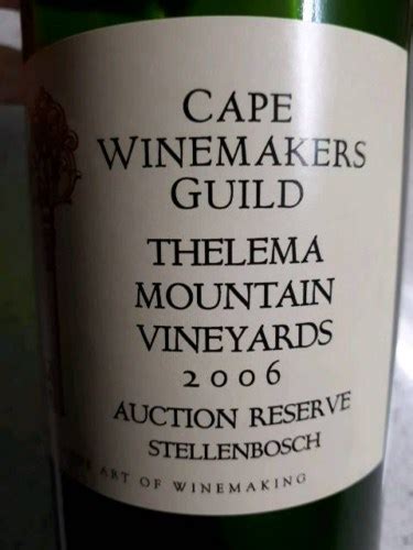 Thelema Cape Winemakers Guild Auction Reserve Vivino US