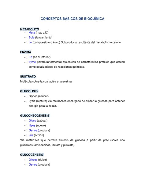 Conceptos Básicos DE Bioquímica CONCEPTOS BÁSICOS DE BIOQUÍMICA