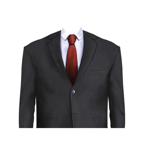 Black suit with red tie 25211008 PNG